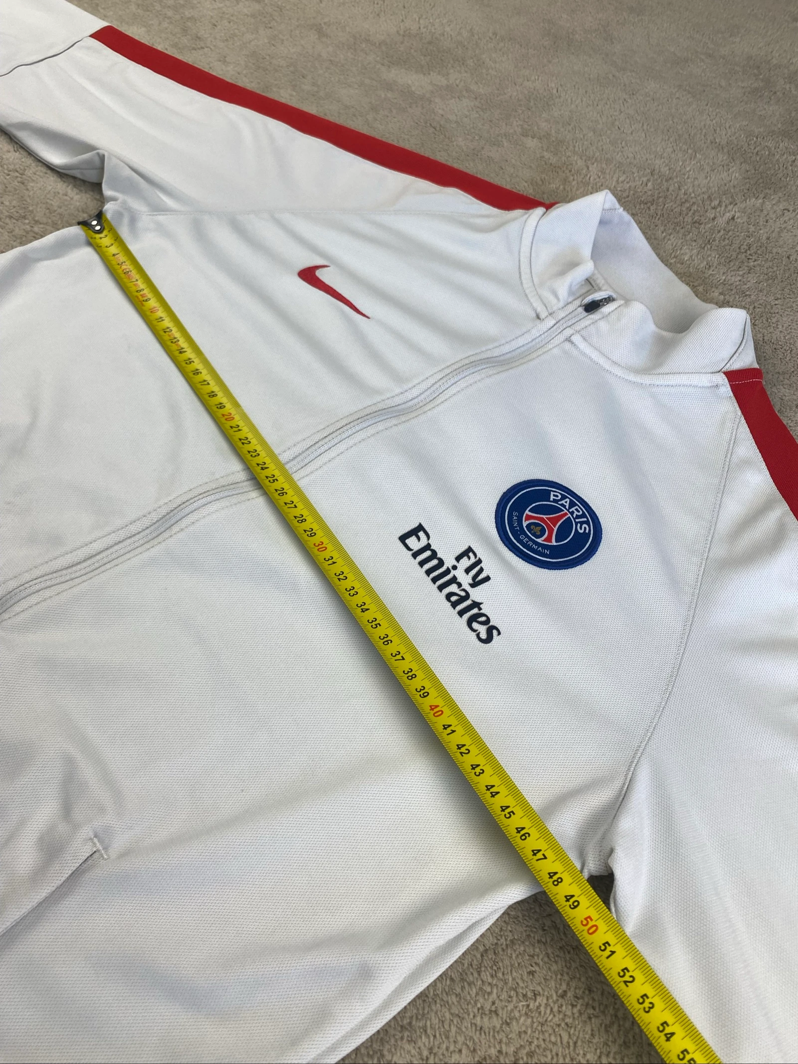 Nike PSG Jaqueta Esportiva Dri-FIT Branca Vermelha Tamanho XL Juvenil – photo 18